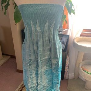 Lapis Strapless Dress